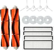 Accessories Kit for Dreame Bot L10S Ultra Robot Vacuum Cleaner Replacement Parts, 2 Main Roller Brush 4 Hepa Filter 4 Side Brush 4 Mop Cloth