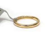 New DAVID YURMAN Men's 3mm DY Classic Band Ring in 18K Yellow Gold Size 8.75