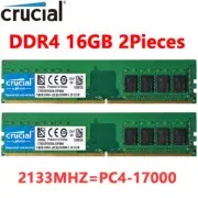 Crucial DDR4 32GB 2X16GB 2133Mhz PC4-17000 288pins Desktop Memory Dimm Ram