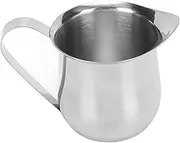 Professional Milk Frothing Pitcher Stainless Steel Barista Grade Coffee Steaming Jug with Ergonomic Handle for Latte Art Cappuccino Making Home Cafe Use (5oz)