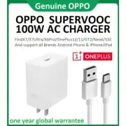 Original OPPO 100W Fast Charger Wall Power Adapter AU UK US Plug +6A USB-C Cable