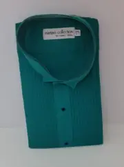 Martino Collection Tuxedo Shirt Mens Teal Size 2XL 36/37 New