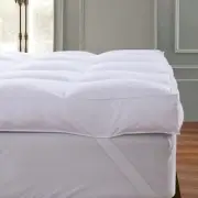 Pillow Top Extra Soft King Mattress Topper Cooling Thick Plush Baffle Box White