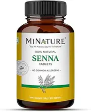 Senna Leaf Tablets by mi Nature | 90 Tablets, 1000 mg | 45 Days Supply | Senna Leaves Tablets | Vegan| Immunity booster | Constipation support | Laxative