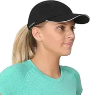 [TrailHeads] Women's Race Day Performance Running Cap, Lightweight & Quick Drying Mesh Sports Hat with Reflective Trim, Adjustable Fit