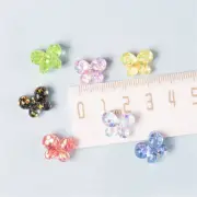 20 pcs Bulk Flat Back Sequined Butterflies Resin Embellishments Decors 14*11mm