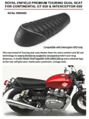 Royal Enfield "Luxury Touring Double Seat" For Interceptor 650 / Continentales