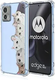 [GTBDEKI] Phone Case for Moto Edge 30 Neo Case, Motorola Edge 30 Neo XT2245-1 Case, Clear Case with Kitten Animal Pattern Protective Phone Cover Cases for Motorola Edge 30 Neo Cats