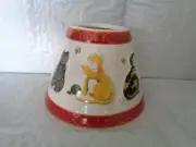 New - Deb Strain - Ceramic - Cat Candle Capper / Topper / Shade