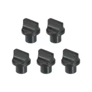 Potentiometer Control Knob ABS Guitar Knob 180 Handle Type Knob Black 5PCS