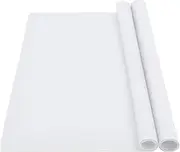 PinRui Silicone Mat 60cm x 40cm (Clear), Kitchen Bench Top Protector, Heat Resistant Non-Slip, Dish Mat Silicone for Kitchen & Crafts, Easy to Clean for Microwave, Coffee Maker, DIY(2 PCS)