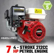 7HP OHV Petrol Engine Stationary Motor Horizontal Shaft 6.5 7.5hp Replacement
