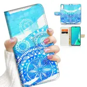 ( For Vivo Y20S ) Wallet Flip Case Cover AJ23748 Blue Mandala