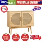 Sideboard Cabinet Buffet Rattan Furniture Cupboard Hallway Shelf Wood