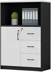 Office Filing Cabinet Single Cabinet Wooden Short Filing Cabinet with Drawers for Office Data Miscellaneous Organizer Filing Organizer