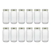12PK Lemon & Lime Roma Ribbed Conserve Glass Jar with Lid 1L