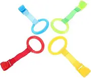 Hoement Practical Bed Stand Rings 8pcs Crib Pull Rings Handle Ring for Standing Assistant
