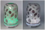 Electric Small Essential Oil Diffuser Glass Mosaic Therapy Rose Gold Pebble