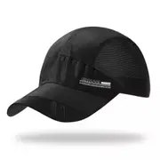 Mesh Cap Visor Cap Baseball Hat Quick Dry Fashion Running Outdoor Sport Black