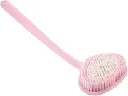 Happyyami Long Handle Bath Brush Ergonomic Body Scrubber for Back Cleaning Massage Durable Pbt Materials for Shower Dry Brushing Easy