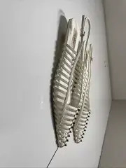 VALENTINO GARAVANI Rockstud Wispy Ballerina Flats White Size 40 With Box