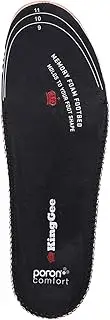 [KingGee] Men's Tradie Memory Foam Insoles, Black, 6-8 Size