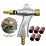 RZZ Sandblaster Cabinet Kit Sandblasting Gun Air Sand Blaster +5 Ceramic Nozzles