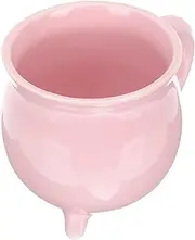 Halloween Mug Witches Brew Cauldron Mug,1PC Witches Brew Pink Ceramic Cauldron Mug Halloween Mug Ceramic for Cauldron Mug (Color : Pink)