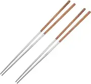 2 Pair Deep Fried Chopsticks Stainless Steel Cooking Chopsticks Kitchen Fry Sticks Stainless Steel