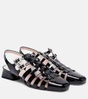 [Roger Vivier] Roger Vivier Mini Très Vivier 25 leather sandals AU 11 black