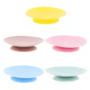 Portable Plate Sucker Suction Plates Yellow 9.00X9.00X2.00CM Fixing Tableware Double Side Suction 5Pcs Assorted Color