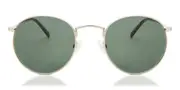 Men's Sunglasses - Round Metal Gold Full Rim - SmartBuy Collection