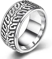 [ATRVWPO] Personalized Models of Car Tires Titanium Ring, Men's Car Tires Stainless Steel Ring