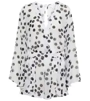 [Alexandra Miro] Alexandra Miro Emma polka-dot chiffon playsuit AU 10 white