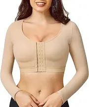[Generic] Arm Slimmers for Women Body Shaper Arm Compression Sleeve Tank Top Adjustable Front Closure Posture Corrector