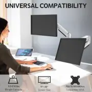 MOUNTUP Dual Monitor Desk Mount Aluminum Fully Adjustable Double Monitor Arm