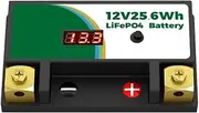 Compatible with JSP5L-BS 12V 38.4Wh Lithium Iron Phosphate Motorcycle Starter Battery CCA 200A Built-in BMS 12.8V Scooter Battery Compatible with YTX5L-BS/YTX5L Highly Efficient and Durable(L Negative