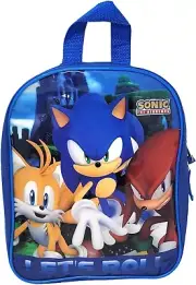 Sonic The Hedgehog 11 inch Backpack Toddler Boys, Multicolor, Sonic mini