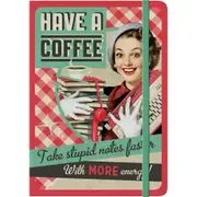 Nostalgic Art A5 Notebook Have a Coffee Writing Pad/Diary 128 Pages w/Hard Cover