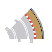 Scalextric Sport Track Radius 1 Curve Outer Borders 45° & Barriers x4 C8240