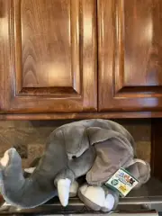 Wild Republic K&M Intl. Elephant Plush Toy 2005 Trunk in Air 19" - New