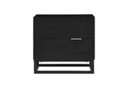 Manuel 2-Drawer Storage Bedside Table - Black