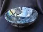 14"x14" Labradorite Stone Sink Wash Basin Kitchen Vessel Handmade Bathroom Deco