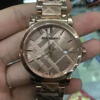 在飛比找Yahoo!奇摩拍賣優惠-現貨直出 歐美購實拍 BURBERRY 玫瑰金 鋼帶 戰馬錶