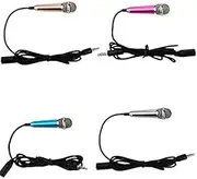 Frienda 4-Piece Mini Portable Vocal Microphones, 4 Colors, Compatible with Mobile Phone, Laptop, Karaoke, Internet Voice Chat, Aluminium Alloy, 3.5mm Jack