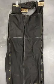 Milwaukee Motorcycle Clothing Company Men's Black Leather Chaps - Sz Xl - Nwt