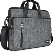 [kizuna] Laptop sleeve Case 13.3 Inch Shoulder Messenger Bag Water Resistant Handbag For 13" MacBook Air 2017/14" Lenovo ThinkPad X1 Carbon/Yoga C740 S740 C930/13 IdeaPad C340/Huawei MateBook D,Grey