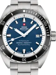 Swiss Military SMA34100.03 Diver Titanium Automatic Mens Watch 42mm 30ATM