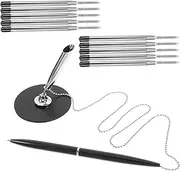 SHINEOFI Smooth Writing Experience Ergonomic Desk Pen Metal Chain Office Bank Fidget Pen