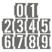 4 Inch Large Plastic Number Stencils, 20 Pcs, Wood, Business